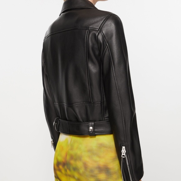ACNE STUDIOS Belted Leather Biker Jacket - Picture 2 of 16